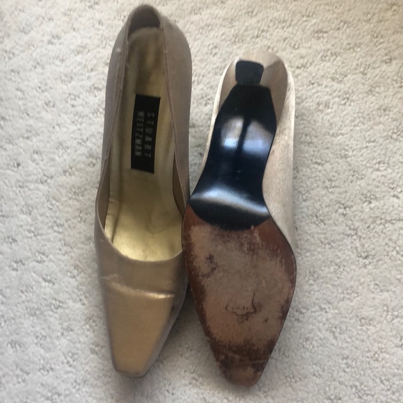 Stuart Weitzman Gold Pumps - Picture 2 of 2